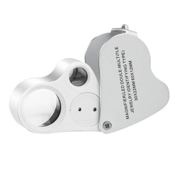Wufan LED Magnifier Glass 30X 60X Jewelers Eye Loupe with Bright Light