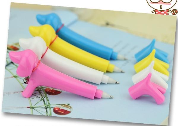 2014 Hot! Novelty promotional ball pen,lovely dog shape ball pen,plastic ball pen