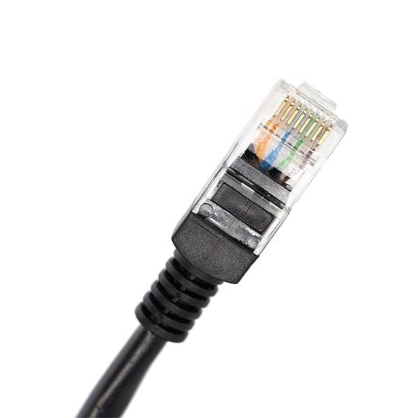 Custom 6FT Screw Locking Stud Network Ethernet Female Socket RJ45 Panel Mount Extension Cable