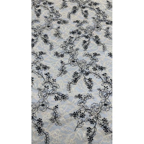 Embroidery Evening Embroidered Lace Fabric Leafy Luxury Occasion Wedding Fabric