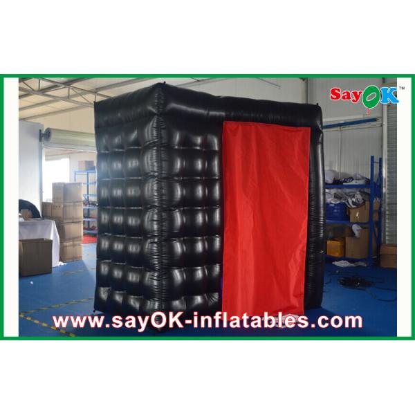 Inflatable Party Decorations PVC Coating Black Inflatable Photo Booth Rental Waterproof Strong Picture Box