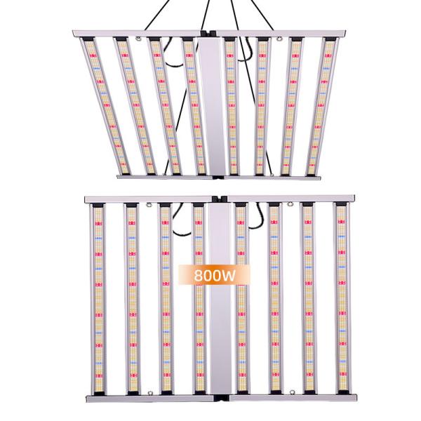 ANDY Full Spectrum 8 Bar 800W Led Grow Lights en gros pour l'horticulture pliable et réglable SAMSUNG LM301h Evo LM281B