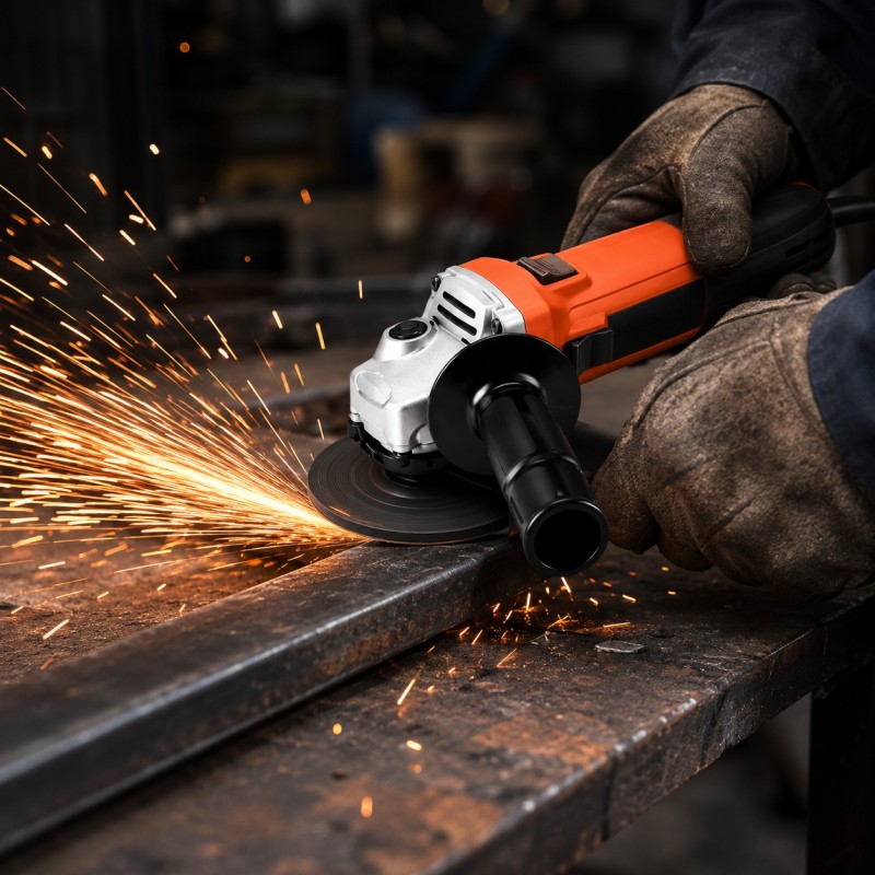 720W Brushless Professional Compact Angle Grinder 115mm Electric Grinding Tool for Metal Cutting Polishing Deburring and DIY Use