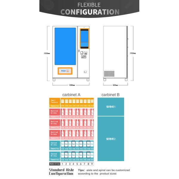 Máquina de venda automática do elevador de Wifi 4G com certificado do CE (o certificado pode ser adquirido demasiado mediante solicitação), mícron de Rohs