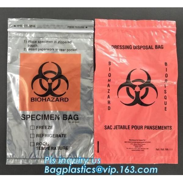 Medical Grade Laboratory Specimen Bag, Insulated medical bag/sterile biohazard specimen envelope/laboratory specimen bag