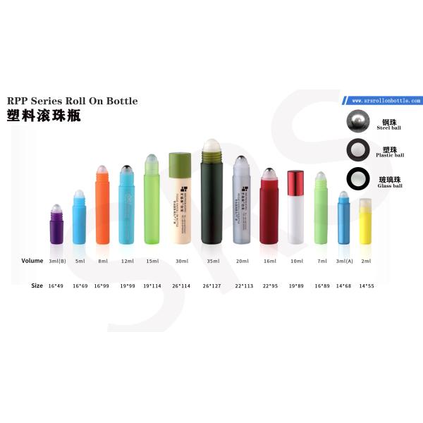 Cylinder Round PP PCR Injection Color Empty Cosmetic Roll On Bottle 30ml Roll Bottle