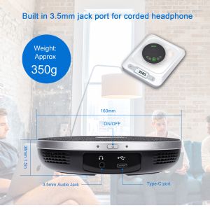 Всенаправленные 5m комплектуют вверх регулирование коэффициента усиления спикера конференции Usb акустическое