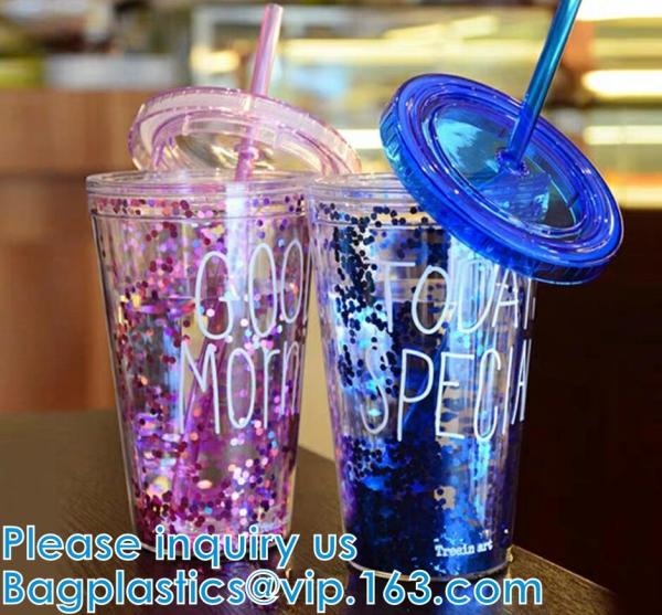 Sequin Double Layer Water Bottle Glitter Cup Heat Cold Insulation Party Home Wedding Thanksgiving Birthday Toasting