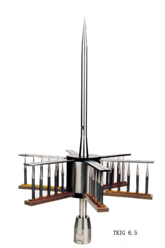 TKIG6.5 Lightning Rod with 38mm Diameter and 102M Protection Radius for High Corrosion Resistance