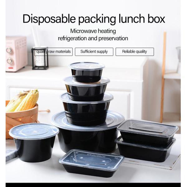 Квадратный круглый поднос упаковки еды контейнеров 450ml 500ml упаковки еды устранимый