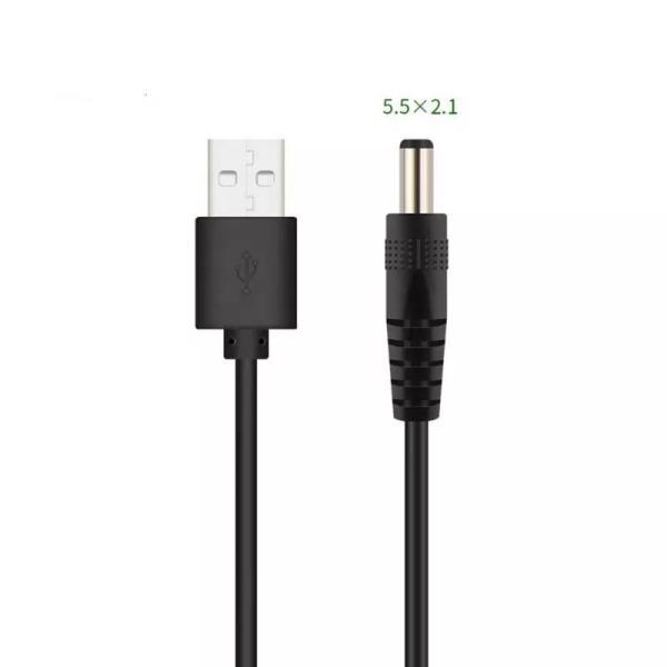 OEM ODM USB To DC Power Cable , USB Data Cable Cord DC 5.5x2.1 For Camera
