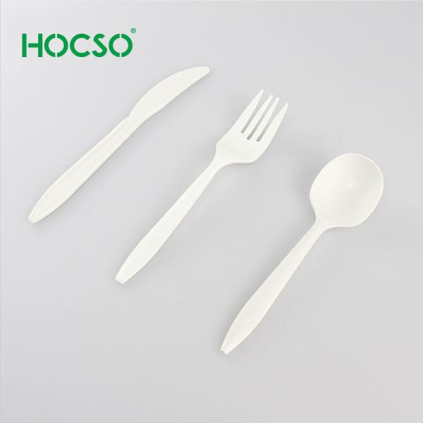 Disposable biodegradable cornstarch flatware cutlery for sustainable and green dining