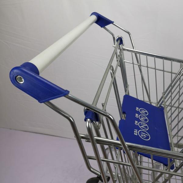 CE German Type Metal Grocery Shopping Trolley 110kgs Loading Capacity
