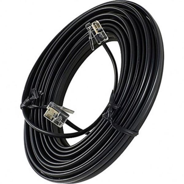 24AWG RJ11 Telephone Cable PVC Jacket 1M 1.5M Black White