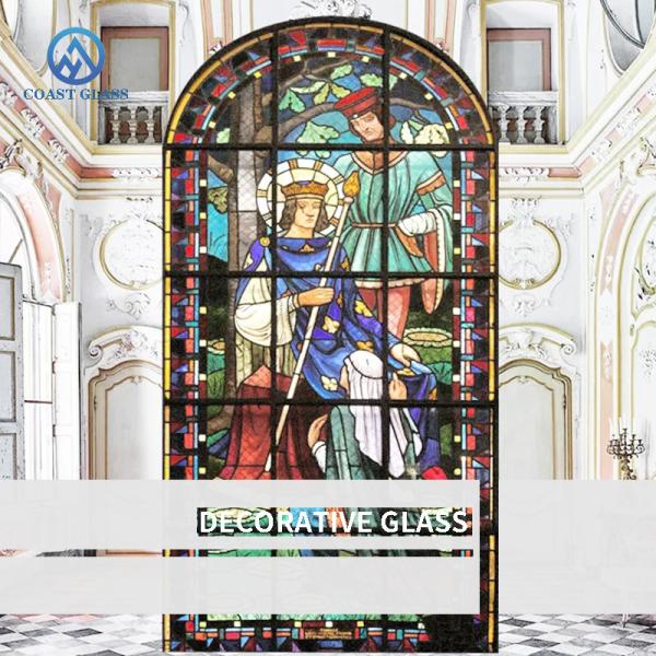 Medieval Style Decorative Glass Window Panels Leisure Facilities