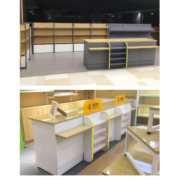 Durable Cash Register Counter Stand , Retail Sales Counter Furniture