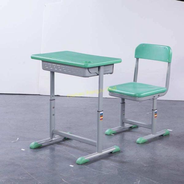 Mint Green HDPE Iron Aluminum School Student Study Desk and Chair
