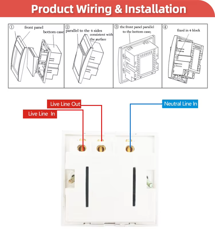 SW01 Hotel 40A 220V 13.56Mhz / 125Khz Frequency Energy Saving Switch Wall Switch