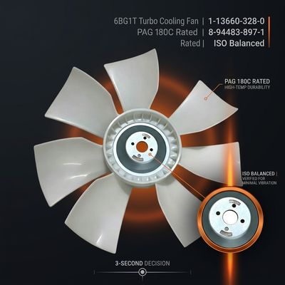6BG1T Turbo Diesel Engine Cooling Fan 7 Blades 1-13660-328-0 8-94483-897-1 Hitachi Excavator Heavy Duty Radiator Fan