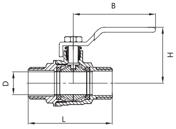CW617 Male Thread Ball Valve PN25 Half Inch Pex Ball Valve