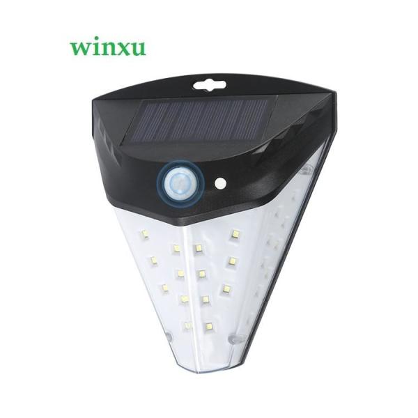 Large Wide Angle 42led Solar Powered LED Wall Light 2700K For Garden Courtyard