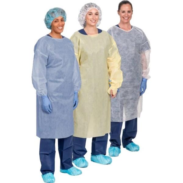 Non Toxic Non Woven Disposable White Lab Coats with Elastic Cuff