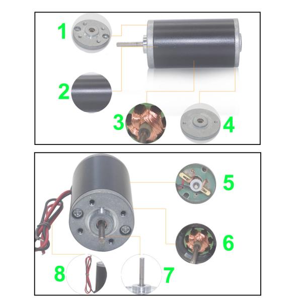 DC24V 4000rpm-8000rpm 31ZY Large Torque Permanent Magnet DC Motor Carbon Brushed