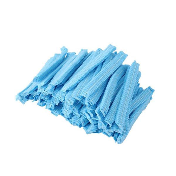 Surgical Disposable Head Cap , Non Woven Mob Hats With Clip Back 182119