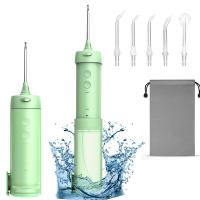 Irrigador Oral sem fio Picador de água Massagem portátil Irrigador Dental limpo com fio dental com 4 bicos de jato para viagem para casa