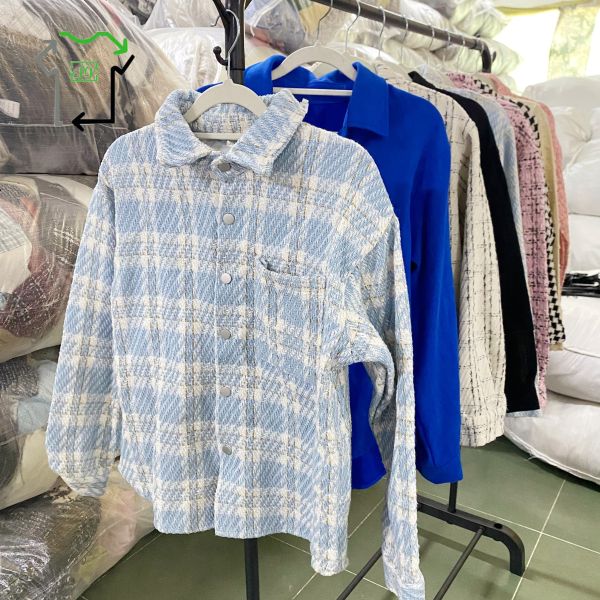 Mixed Styles Used Women's Winter Coat Second Hand Winter Shirts Long Sleeved
