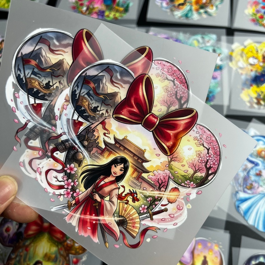 Ready Press Transfers Plastisol DTF Heat Transfer Stickers for Tshirt Fabric Bottle Designs Soft Feature Low MOQ and Fast Shipping