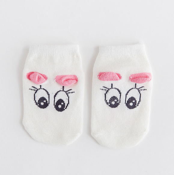Anti Skid Fancy Newborn Baby Socks / Cool Baby Socks Ankle Length Anti Bacterial