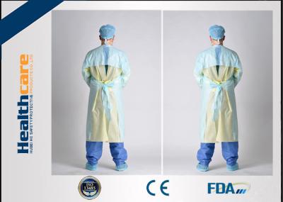 Vestidos descartáveis plásticos do isolamento do PE/CPE, tamanho paciente dos vestidos cirúrgicos S-XL
