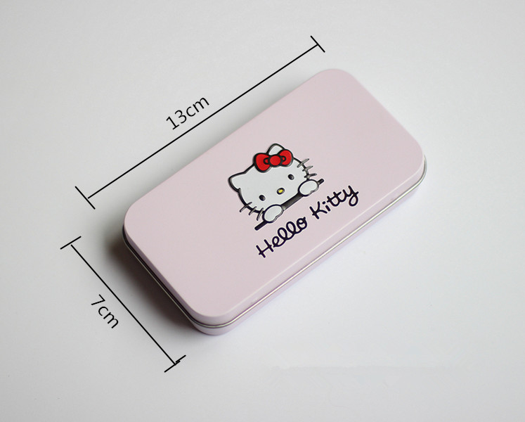 Recycled Materials Rectangular Tin Box Glossy Lamination Rectangular Tin Containers