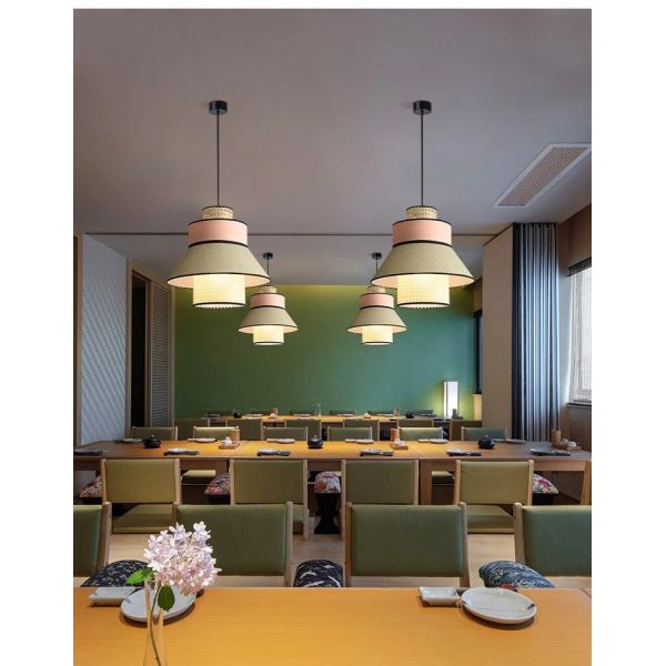 dining table lights creative design simple Japanese wabi-sabi style rattan pendant lights(WH-WP-147)