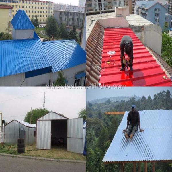 Galvanized Prepainted Red Roofing Steel Material PPGI GI 0.45mm Corrugated Structural Sheet Roofing Sheet