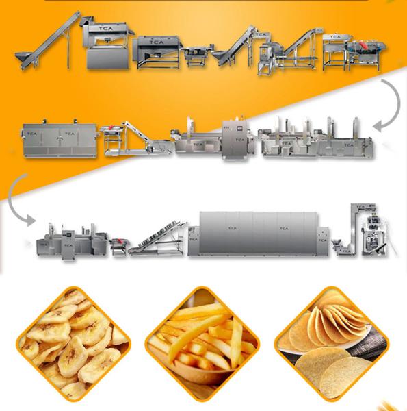 TCA CE Certified Industrial Crisps Making Machine 3500KG  High Productivity