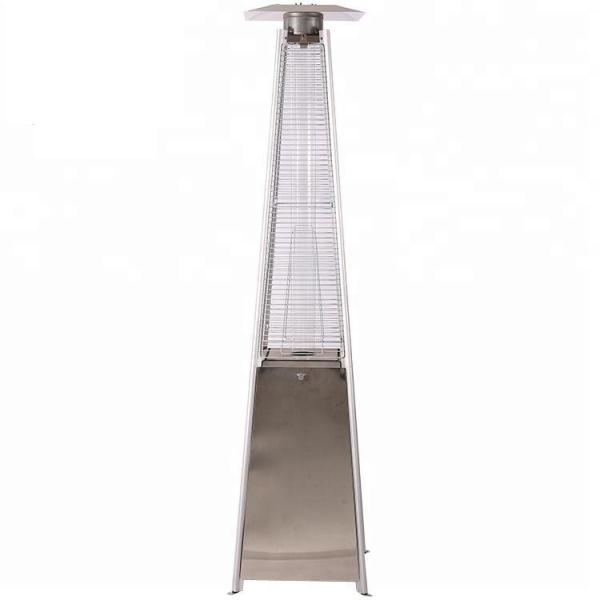 Outdoor silver 2270mm H wheel design swim pool gas real fire heaters with tilt protect device