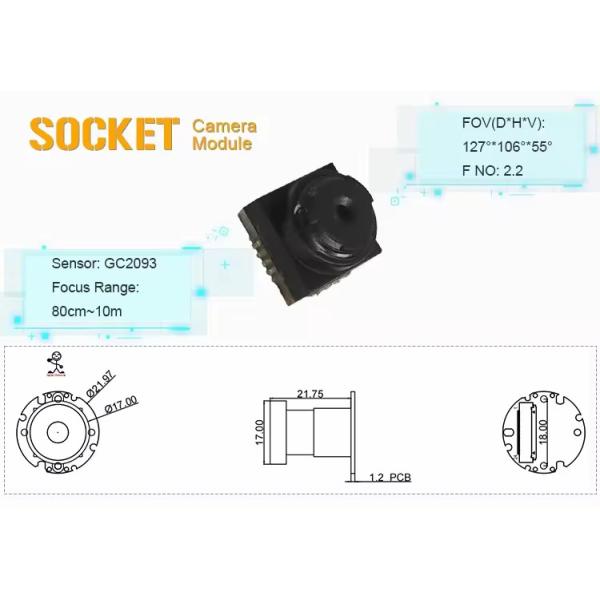 2MP GC2093 Модуль камеры с интерфейсом MIPI с широкоугольным объективом 127 градусов