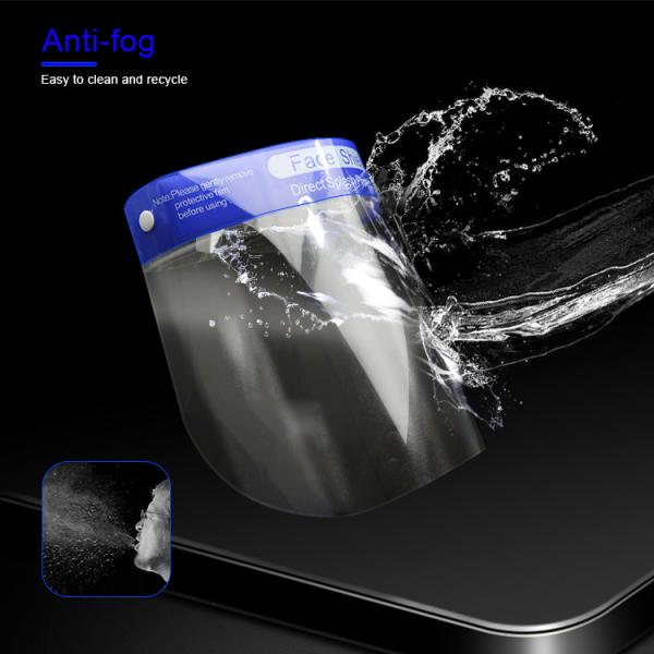 Lightweight Disposable Face Shield , Clear Plastic Face Shield Splash Proof