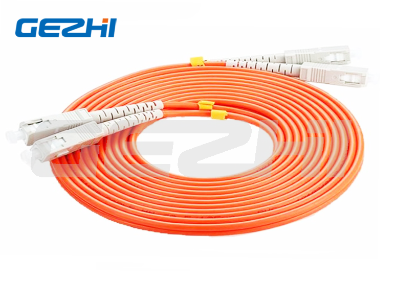 SC Style SX/DX MM Orange Fiber Optic Cable Patch Cord с повторяемостью ±0,1 дБ