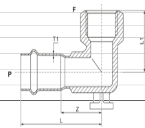 Female Elbow Stainless Steel Press Fittings Equal Shape With Wall Plate