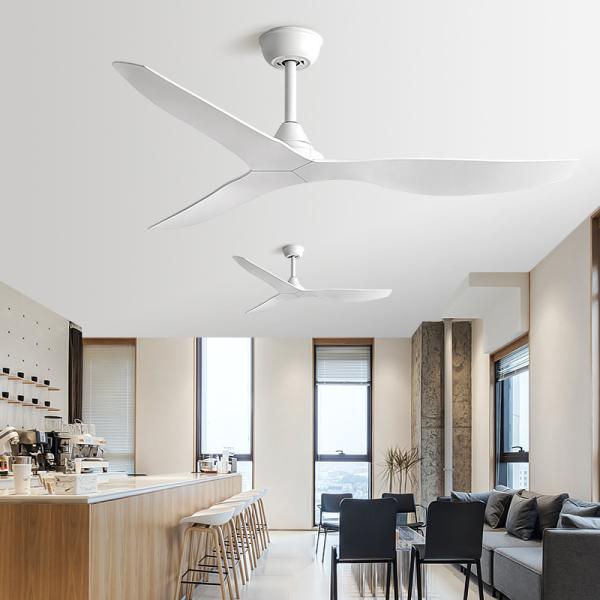 Ventilateur de plafond nordique de 6 vitesses de 52 pouces avec télécommande légère pour chambre et salon Ventilateur électrique