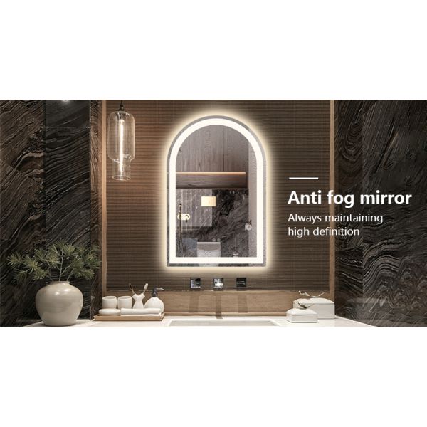 Frameless Smart Touch Screen LED Mirror Wall Mounted Bathroom Vanity Mirror