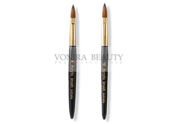 100% Kolinsky Sable Hair Nail Art Brushes , Sable Kolinsky Nail Brush Oval Shape