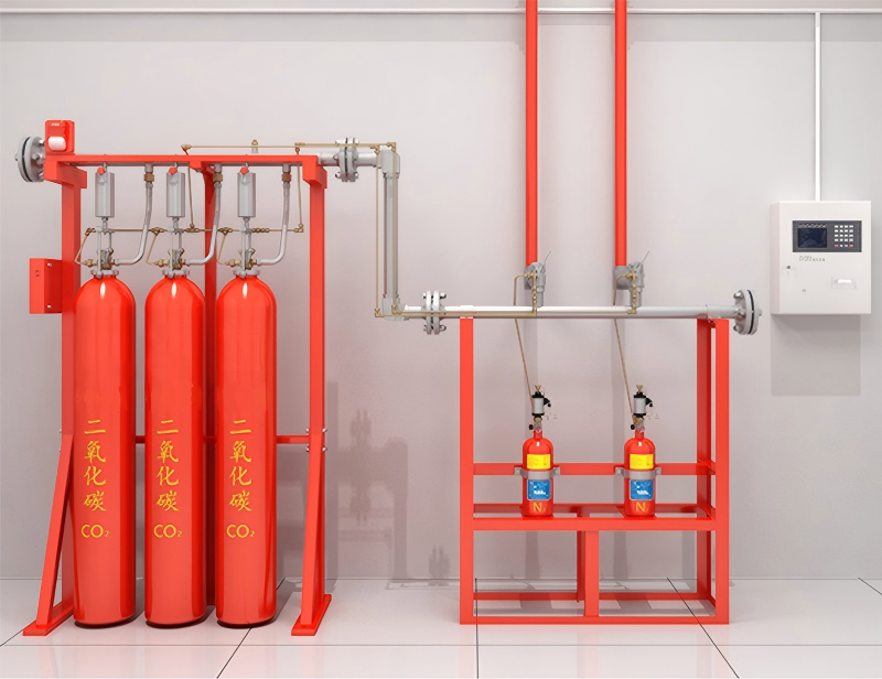 Automatic CO2 Gas Flooding System - Pipe Network Type with 60s Rapid Extinguishing and 42kg Gas Capacity