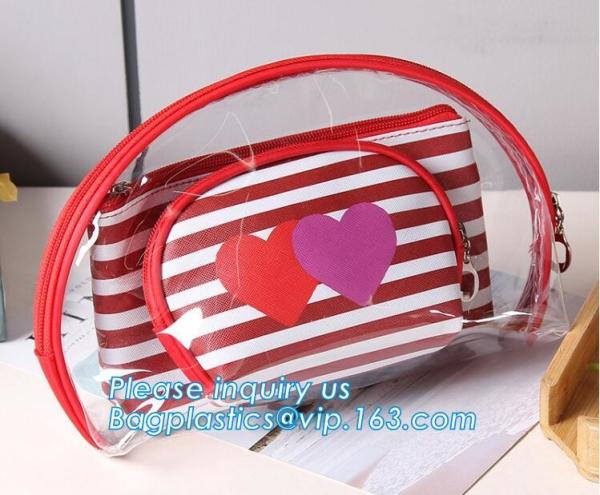 toiletry kits pvc zipper pouch makeup bag cosmetic travel organizer, Travelling Fashion Clear PVC Cosmetic Bag, clutch
