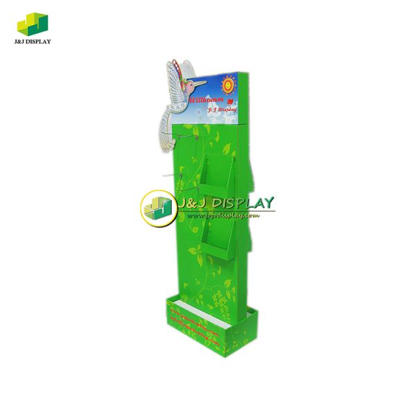 Corrugated Cardboard POS Retail Display Stand 100% Recyclable Multiple Tiers