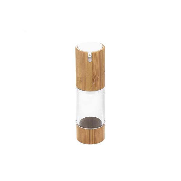 Empty New Design  Bamboo Lotion Airless Pump Bottle Cosmetic Bamboo Pump Sprayer