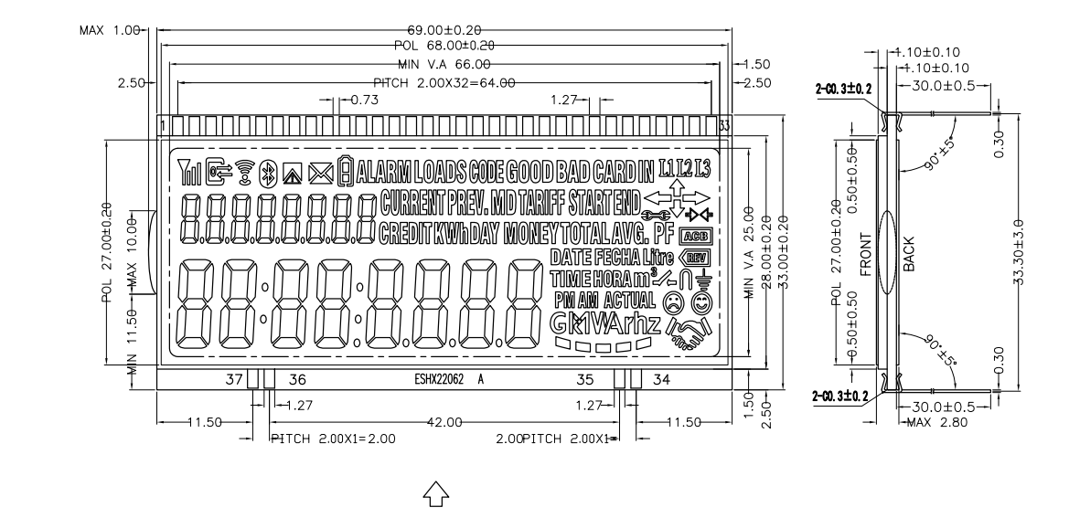 OEM Монохромный сегмент ЖК-дисплей, 240x160 FSTN Позитивный персонализированный модуль ЖК-дисплей